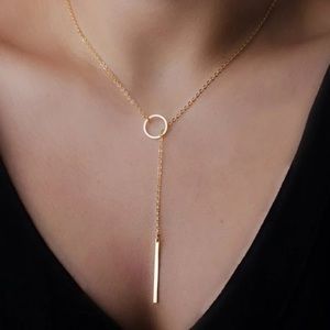 Beautiful gold bar drop necklace 💜 NEW